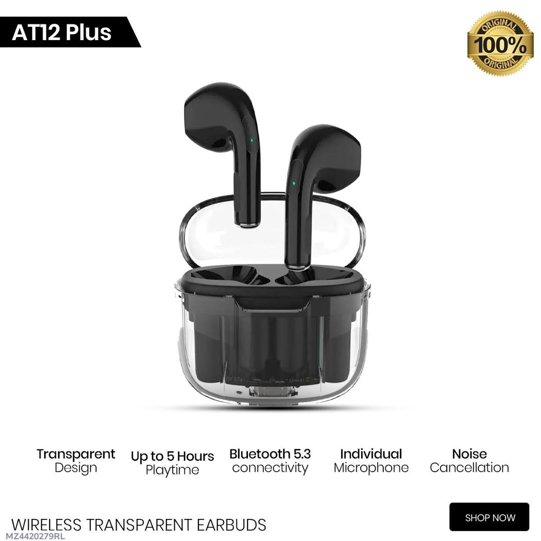 New AT12 Wireless Earbuds With Transparent Body