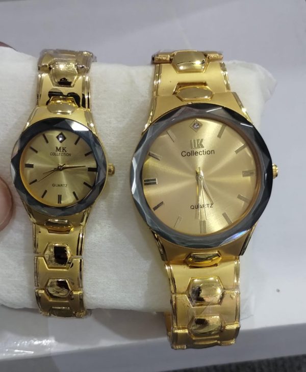 Gold Couple Watch Set
