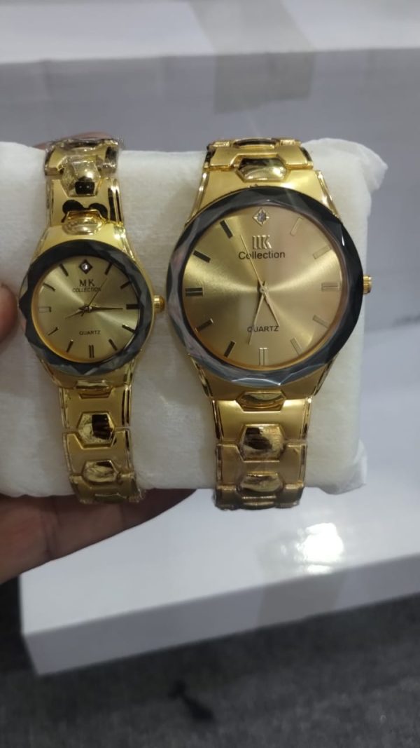 Gold Couple Watch Set